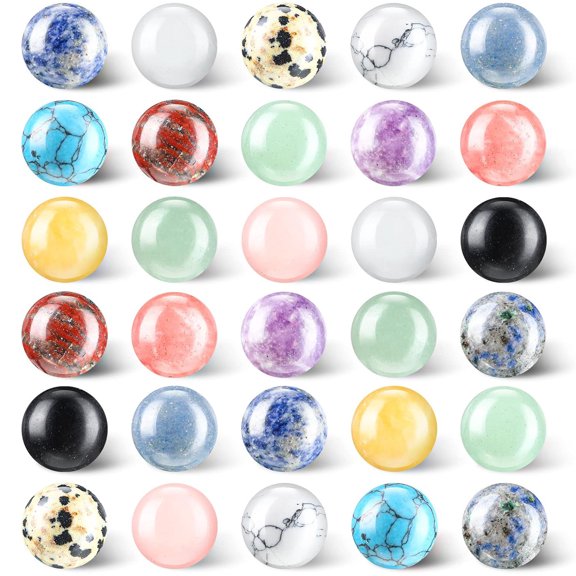 Mixed Crystal Heart Stones Set, Natural Polished Gemstone Hearts for Chakra Balancing, Meditation, Reiki, Home Decor, 0.8 Inch