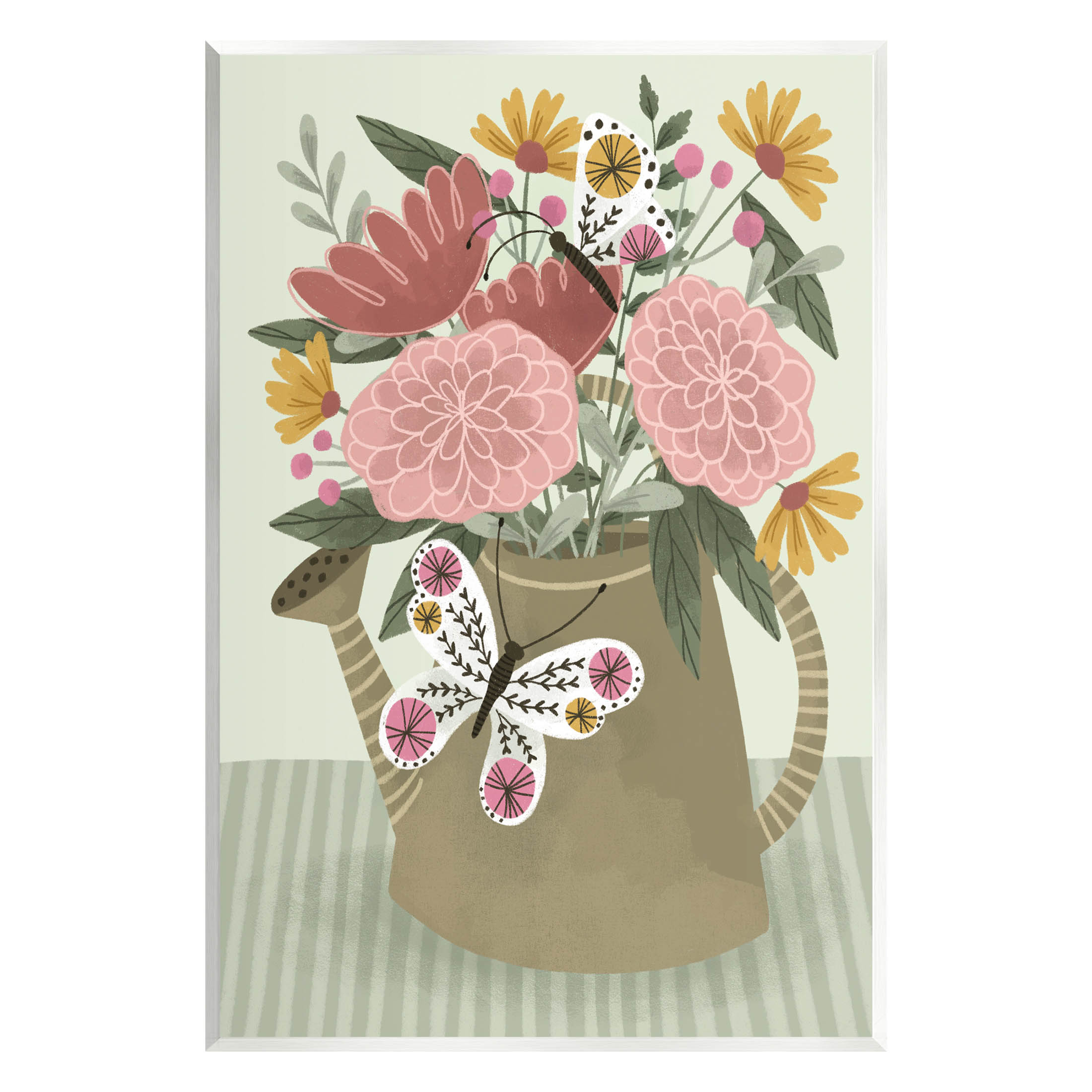 Mixed Dahlia Gardening Bouquet Botanical & Floral Graphic Art Unframed Art Print Wall Art
