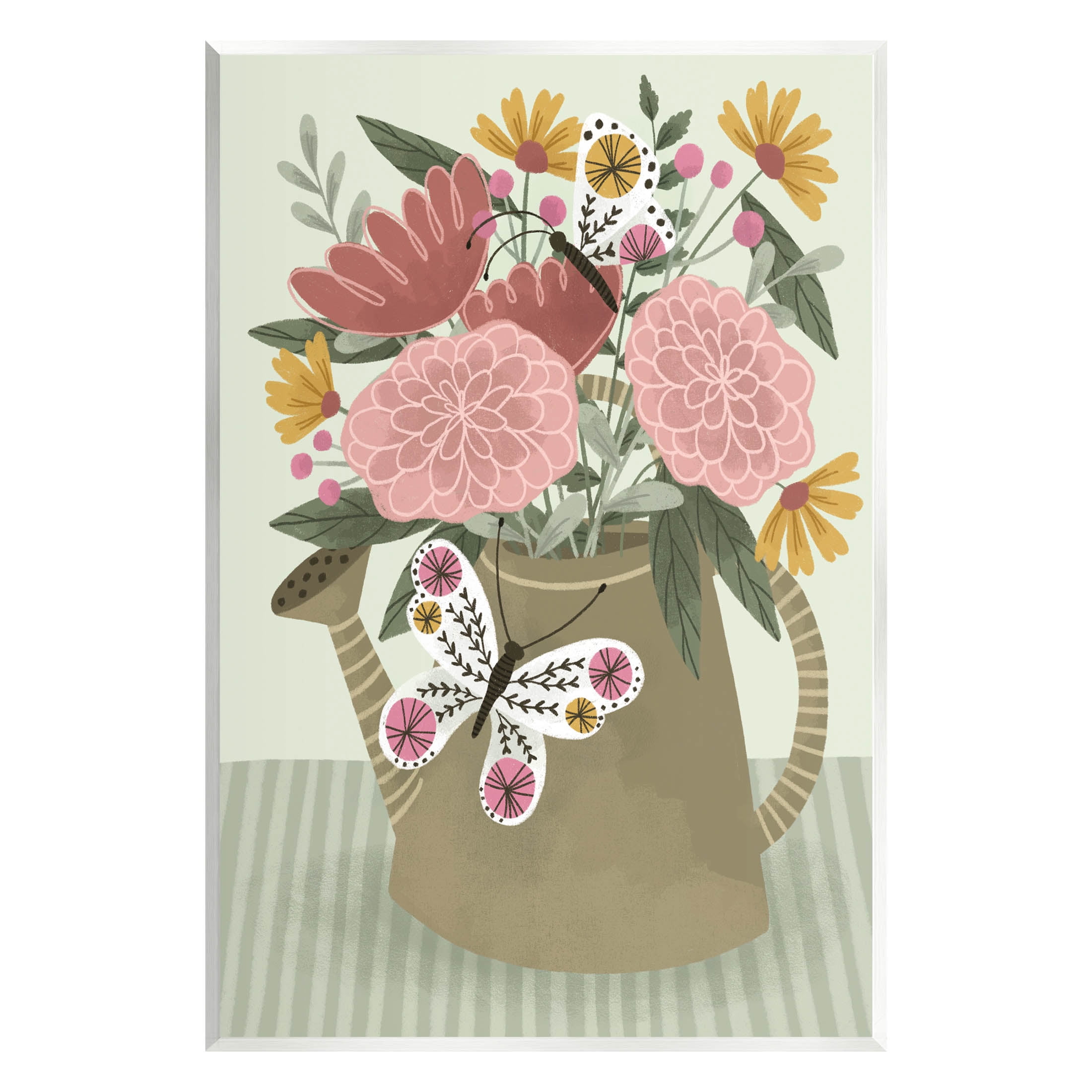Mixed Dahlia Gardening Bouquet Botanical & Floral Graphic Art Unframed Art Print Wall Art