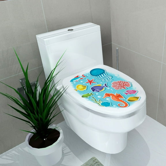 Mixed Designs Wc Pedestal Pan Cover Sticker Toilet Stool Commode Stickers D