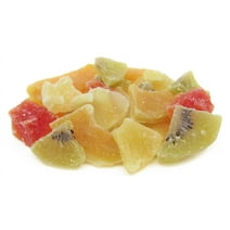 Mixed Dried Fruit Chunks by It's Delish, 1 lb  - Low Sugar, No Sulphur, No Color added, All Natural, Refreshing Snack - Blend Of Pineapple, Papaya, Mango, and Kiwi Slices
