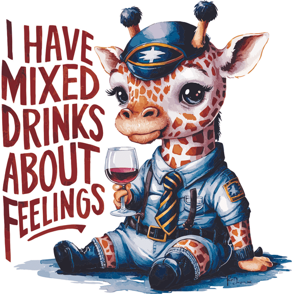 Mixed Drinks Giraffe Quote Bartender Club Bar Funny Humor Quotes Saying Wall Art Sticker Designs Vinyl Stickers For Home House Walls Rooms Restaurants Windows Bedroom Decoration Size (20x20 inch)
