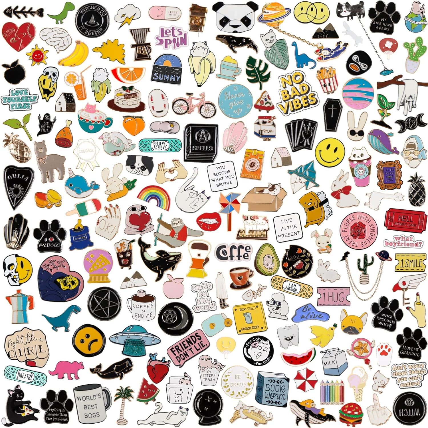 Mixed Enamel Brooch Pins Bulk Set Decoration Lapel Pin Clothes