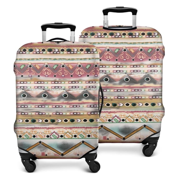 Mixed Ethnic Pattern Luggage Cover Fashion Suitcase Cover Baggage Covers Fit 25-28 Inch Luggage (Go Travel)