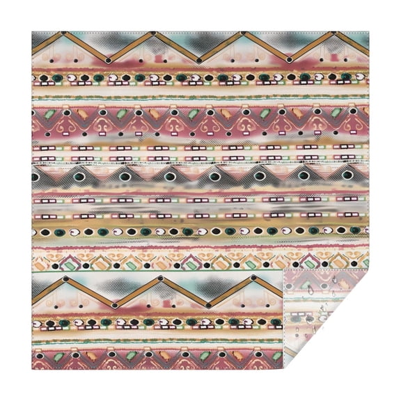 Mixed Ethnic Pattern Square Tablecloth,Waterproof Square Table Cover,Wipeable Spillproof Washable Table Cover for Home Kitchen Party Decor 42"X42"(107x107cm)