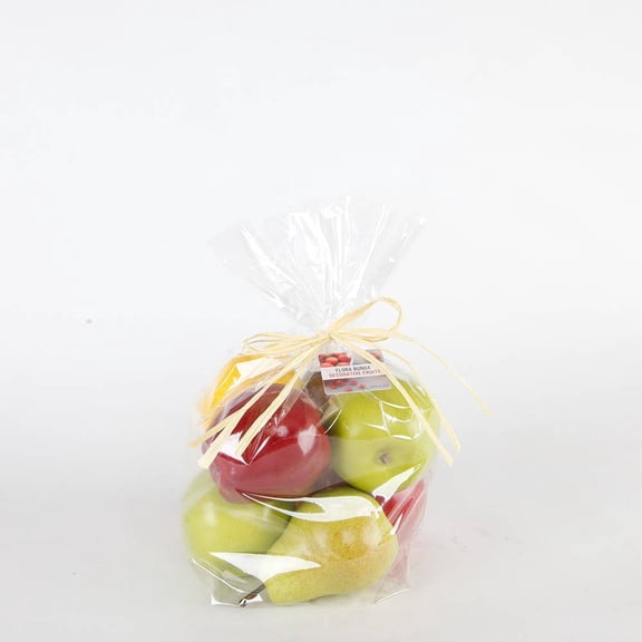 Mixed Faux Fruit Bag  Decorative Apples & Pears Set