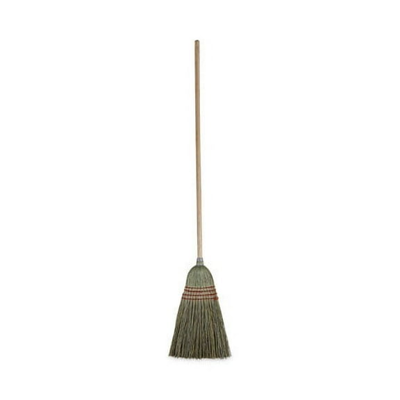 Mixed Fiber Maid Broom, Mixed Fiber Bristles, 55" Overall Length, Natural | Bundle of 2 Each