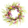 thumbnail image 1 of Melrose 70065 Polyester and Plastic Mixed Floral Butterfly Wreath Decor, 22 inches Diameter, 1 of 1