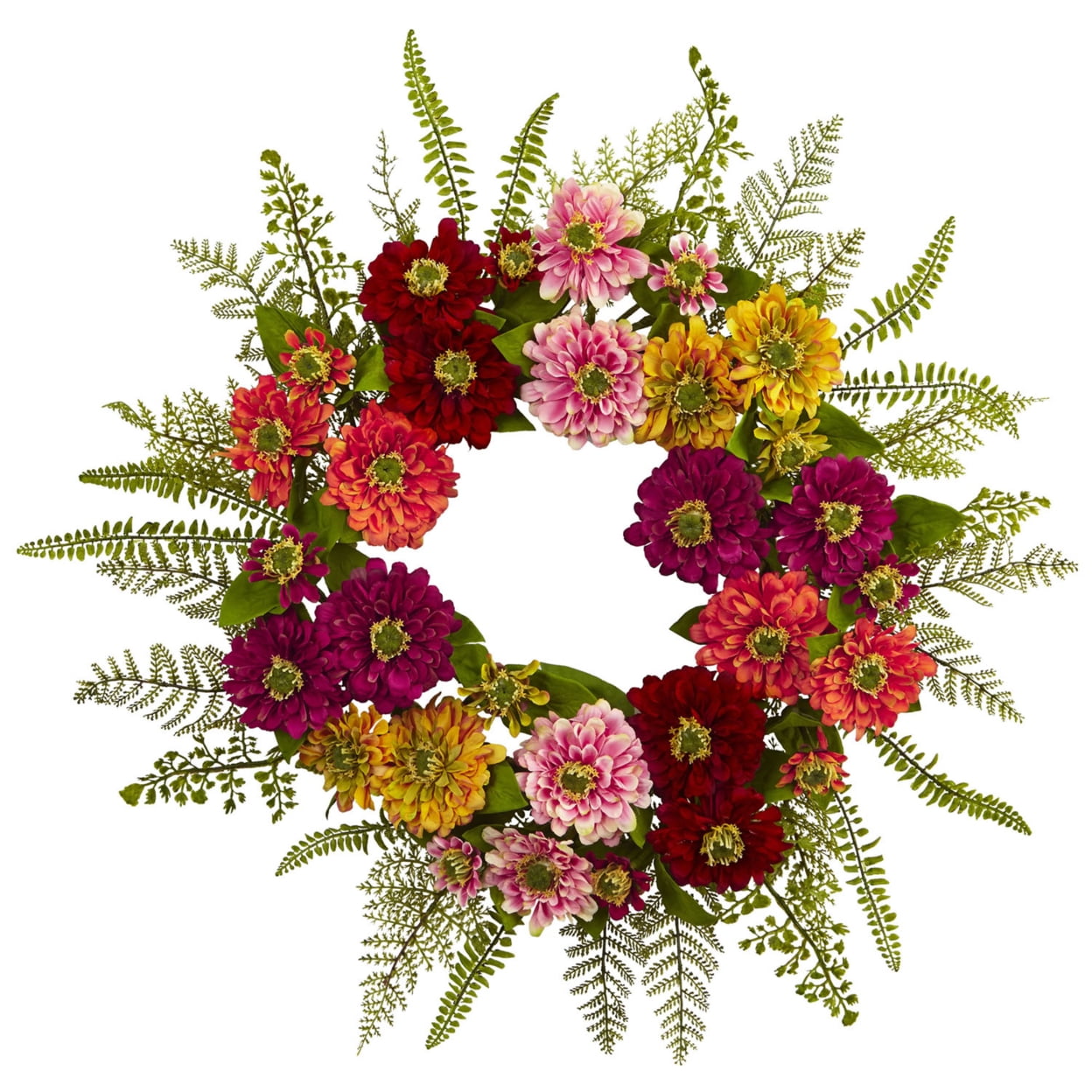 Tiny Multicolor Artificial Floral Wreath for Front Door