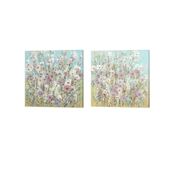 Mixed Flowers by Timothy OToole Canvas Art Set of 2 14 inch X 14 inch Each