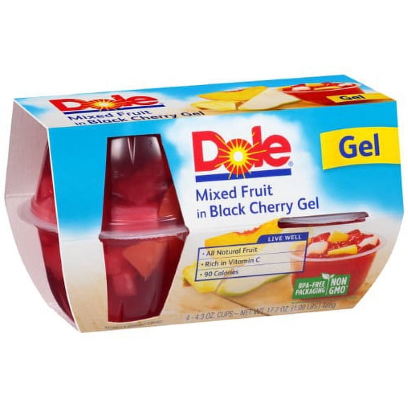 Mixed Fruit in Black Cherry Gel (Pack of 4)