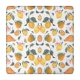 thumbnail image 1 of Mixed Fruits Leaves White Pattern Square Fitted Tablecloth with Elastic Edge,Square Table Cover,Washable Elastic Table Cover for Home Kitchen Party Decor 34"x34", 1 of 6