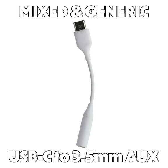 Mixed/Generic USB-C to 3.5mm AUX Audio Adapter - White