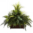 thumbnail image 1 of Mixed Grass & River Fern With Wood Planter, 1 of 1
