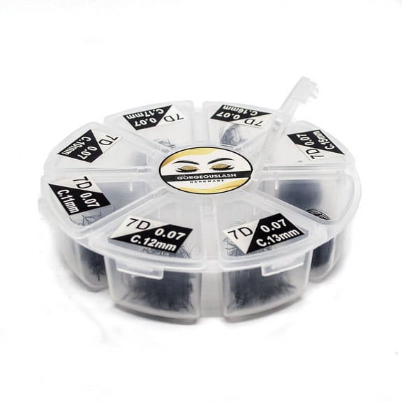 Mixed Length 7D Lashes. Curl C. 1200 Pre-made Volume Fans. Eyelash Extension. Handmade and Gorgeously-Crafted!