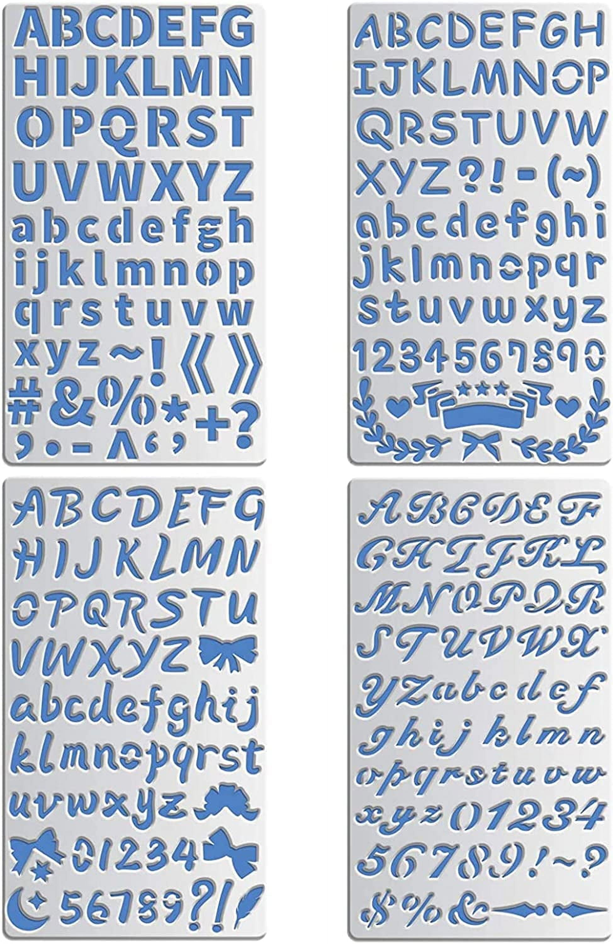 Set of 6 Mixed Metal Stencils with Letters and Numbers 5 x 3 Inches for  Wood Engraving Drawing Engraving Scrapbook Journal Craft : :  Arts & Crafts