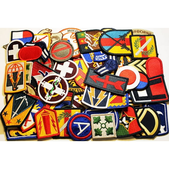 Mixed Lot of 60 Plus Assorted US Army & Air Force Military Patches