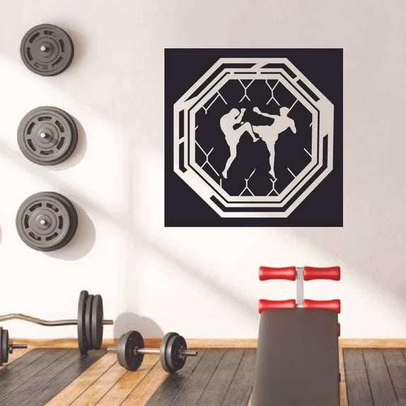 Mixed Martial Arts UFC Boxing Training Gear Fighting MMA Vinyl Wall Art Decal Home Decor Sticker Vinyl Decoration Size (30x30 inch)