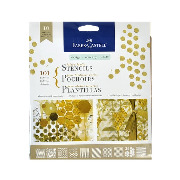 Mixed Media Stencils graphic, 10 pieces (pack of 5)