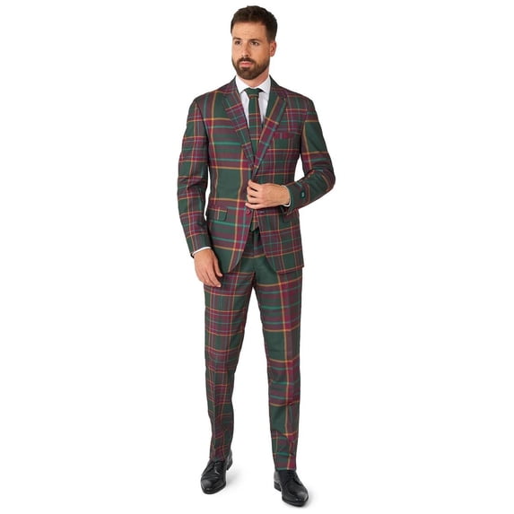 OppoSuits Men's Suits Mixed Mesh - US 52 Green