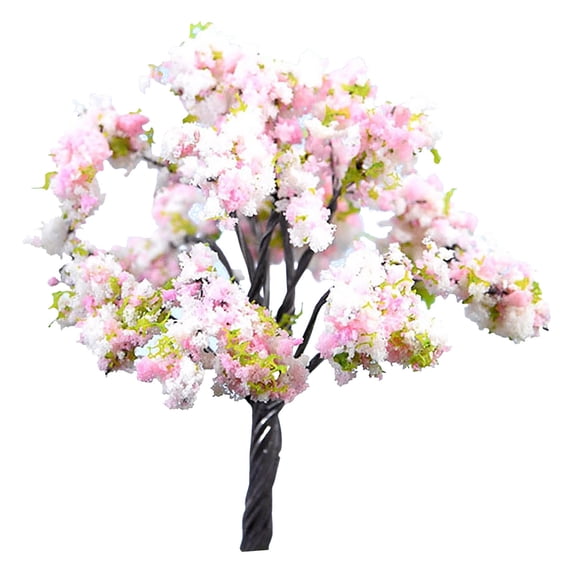 Mixed Miniature Model Trees, Fairy Garden Trees Set for Diorama, Architecture, Train Scenery for Handcrafts, Small Dollhouse Pots Decor Moss Craft Garden Ornament, Diorama Landscape Accessories