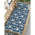 thumbnail image 1 of Mixed New Year Theme Polar Bear Pattern Printed Baby Size Fitted Sheet Set 60x120 cm, 1 of 4