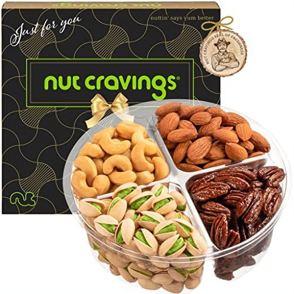Mixed Nuts Gift Basket in Black Gold Box (4 Assortments) Purim