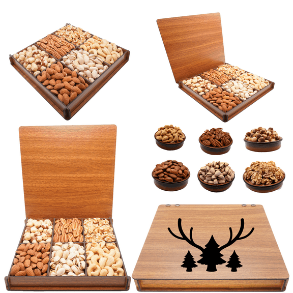 Mixed Nuts Gift Set, Christmas Nuts Gift Basket, Gourmet Food Gift, Gift Idea For Business, Family Gifts Basket