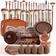 thumbnail image 1 of Mixed Packing 67-Piece Coffee Color Makeup Brush Set – Complete Beauty Tool Kit with Puffs & Essentials, 1 of 9