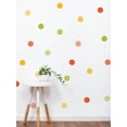 thumbnail image 1 of Mixed Patterned Dots Vinyl Wall Sticker - Orange/Green/Yellow, 1 of 2