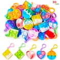 thumbnail image 1 of Joyfy 30 Pack Mix Pop Fidget Keychain, Mini Fidget Toys Bulk Party Favors for Kids, Goodie Bag Stuffers for Classroom Prizes Sensory Toy, 1 of 8