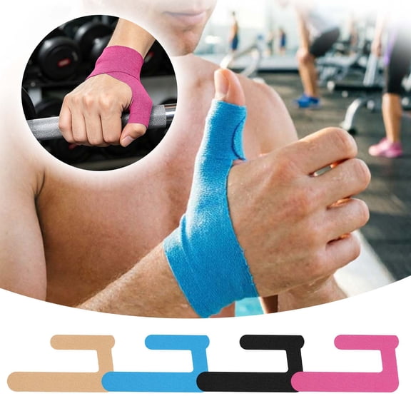 Mixed Precut Thumb Tape 40 Pcs, Kinesiology Tape for Wrist and Thumb Support, Breathable Athletic Tape for Sports, Elastic Tape for Joints and Muscle Support, Precut Sports Tape for Daily Use