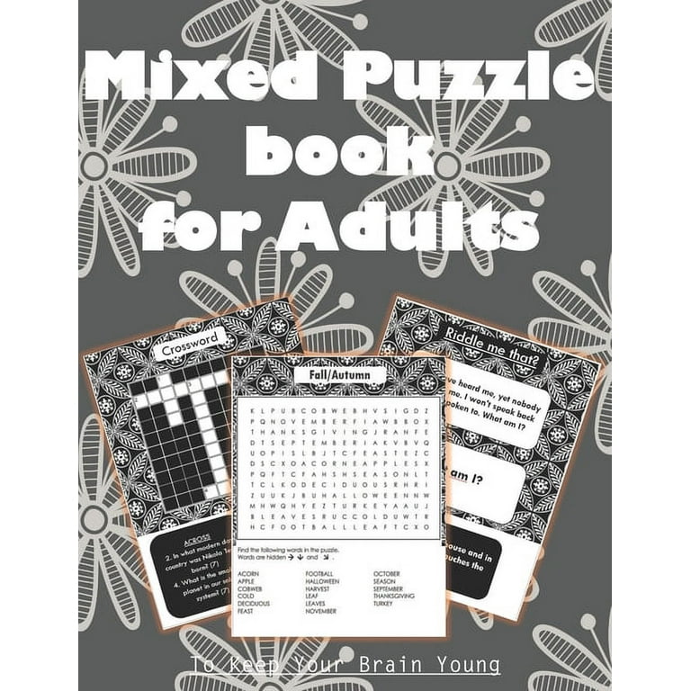 Adult Activity Books Coloring and Puzzles Over 70 Fun Activities for Adults:  An Activity Book for Adults Featuring: Coloring, Sudoku, Word Search, Maz  (Paperback)