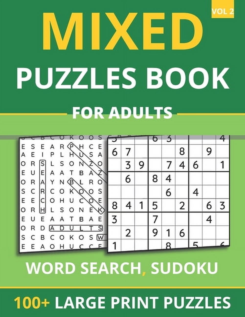 Adult Printable Puzzles Mixed Puzzles Book Mixed Puzzles Book For Adults - Word Search, Sudoku ...