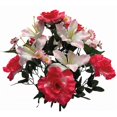 thumbnail image 1 of Mixed Roses Lilies & Daisies Bush Artificial Flowers, 1 of 1