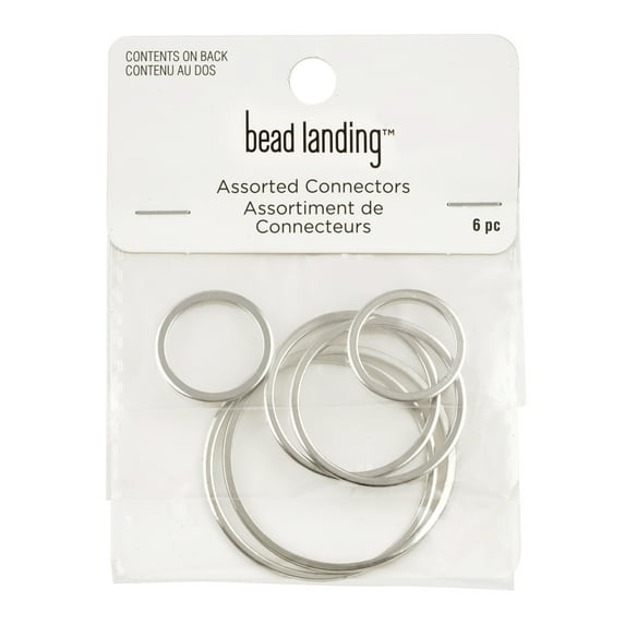 Mixed Round Connectors by Bead Landing 6pc