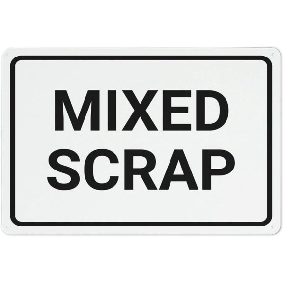 Mixed Scrap Retro Vintage Sign 8"x12", Wall Decor Plaque for Home Bar Pub Kitchen Restaurant, Indoor Outdoor Use for Home Business Scrap Area