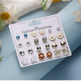 thumbnail image 1 of Mixed Shapes Multi-Color Cubic Zirconia Earrings, Mixed Metals, 12 Pairs, 1 of 2