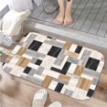 thumbnail image 1 of Mixed Tone Wooden Plank Luxury Flannel Bathroom Mats 16x24, Extra Soft and Absorbent Non-Slip Shower Rug for Bathroom Floor, 1 of 9
