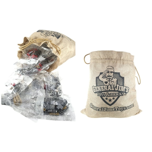 General Jims Toys & Bricks Mixed Military Building Blocks, Bulk Grab Bag 3 Pound Random Pieces