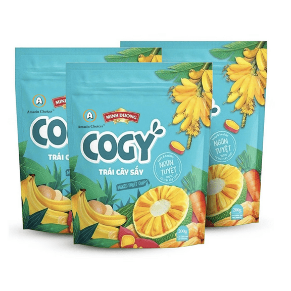 Mixed fruit chips Cogy 200g (4 bags)