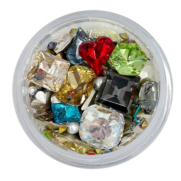 Mixed-style Nail Charms Heart Shape Nail Art Charms 3D Nail Art Rhinestones DIY Nail Art Supplies Manicure Accessories