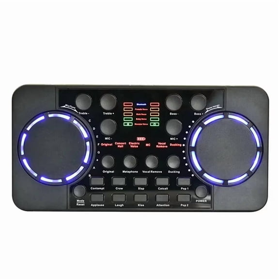 Mixer Live Broadcast Studio Singing Noise Reduction Portable External Bluetooth Sound Card for Phone Computer Recording