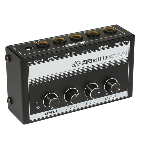 Mixer,Low-noise 4-channel Line 1/4-inch Output With 1/4-inch Output 4 Channel Mh400 Low-noise 4-channel Line Audio With Channel Audio Mh400 Wotao Huiop Line O With Low Noise Portable