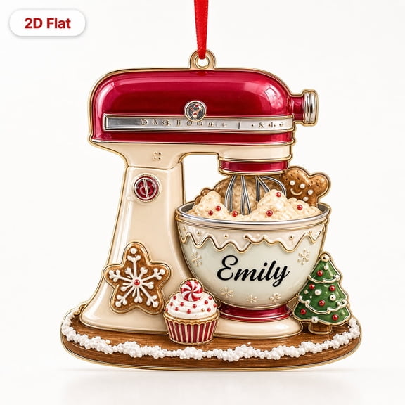 Mixer Ornament Retro Baking Acrylic Christmas Tree Decor for Bakers and Chefs