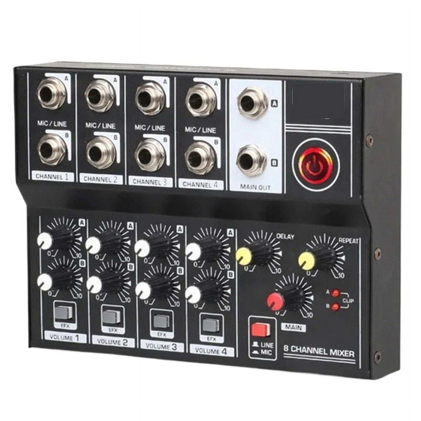 Mixer Professional 8 Channel Console Dj Digital Center Mobile Interface Portable Sound Frequency Table Amplify Card Mixing ,Precision Control