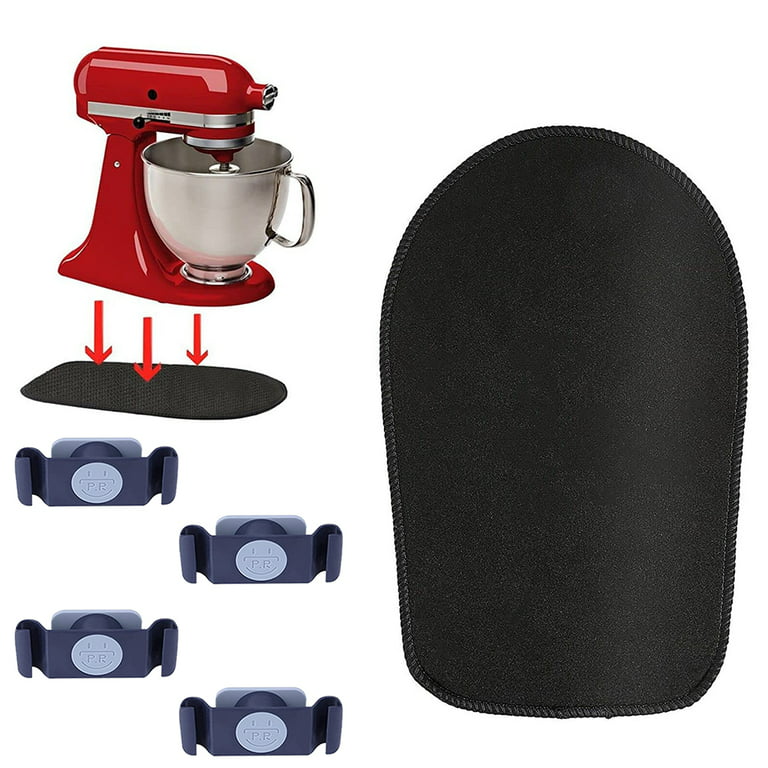 Metal Mixer Slider Mat Combined with Teflon Self Stick Sliding Sliders for  Kitchenaid 4.5-5Qt Tilt-head Stand Mixer, Countertop Storage Mover Caddy