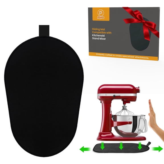 PQPO Mixer Sliding Mat Compatible with Kitchenaid 5-8 Qt Tilt-Head Stand Mixer Nonstick 10.2 Inch