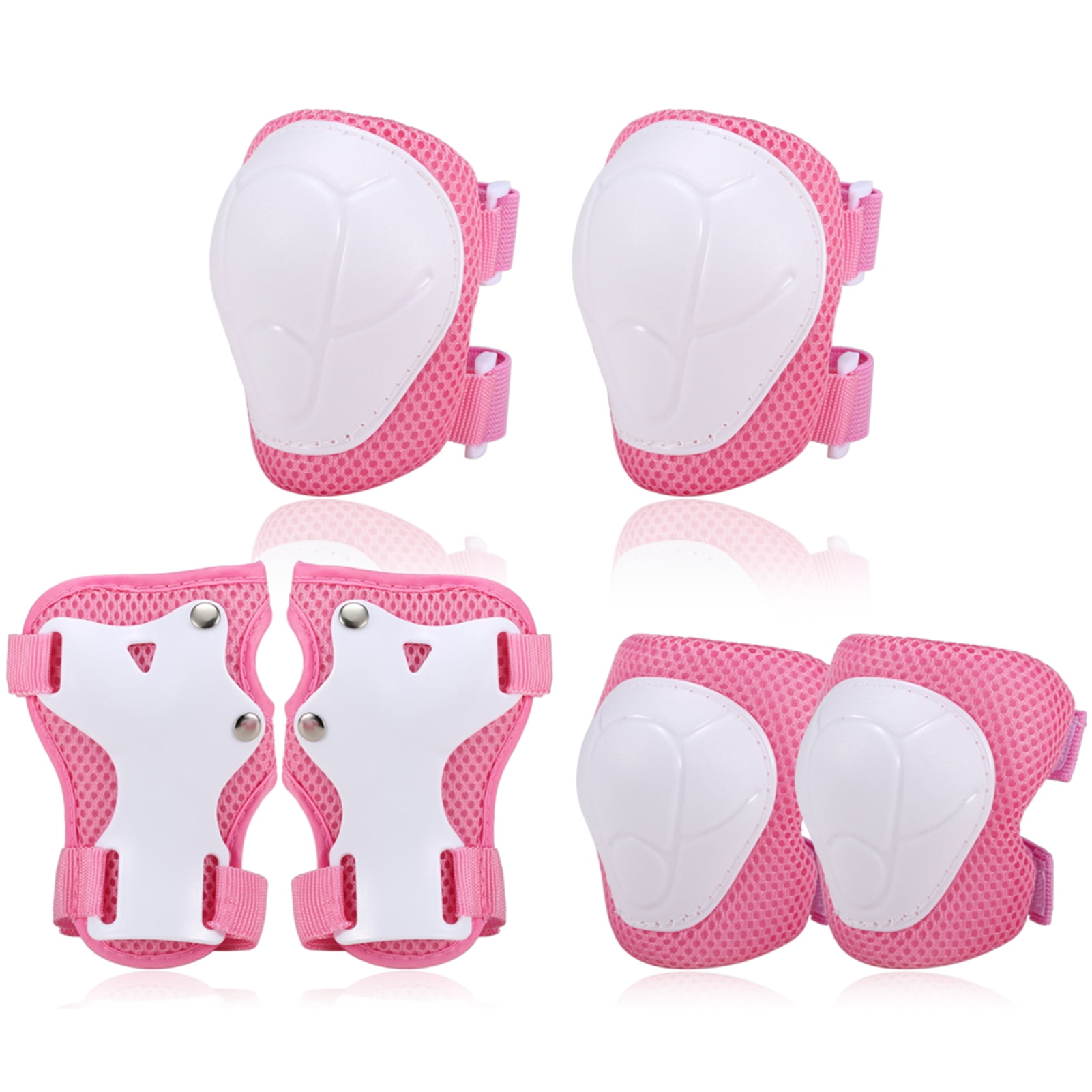 Mixfeer Knee Pads Set 6 in 1 Protective Gear Kit Knee Elbow Pads with