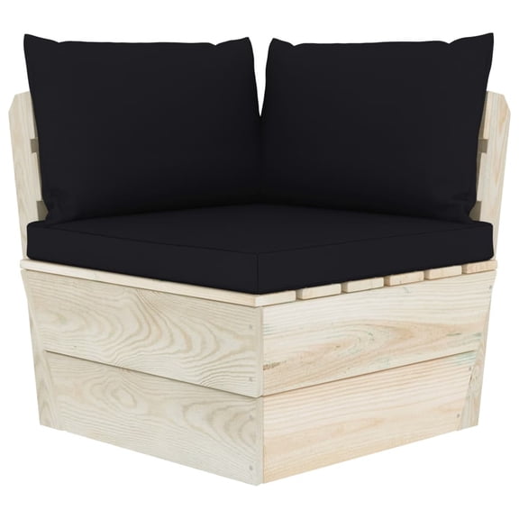 Mixfeer Pallet Sofa Cushions 3 pcs Black Fabric
